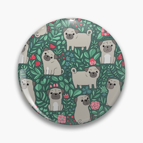 Item preview, Pugs and flowers designed and sold by kostolom3000.