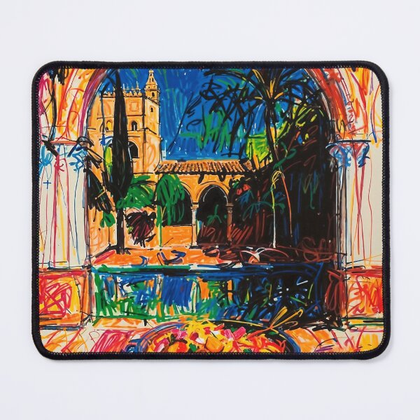 Item preview, Abstract Spanish Artwork - Alhambra & Paella and Tapas designed and sold by feether-store.
