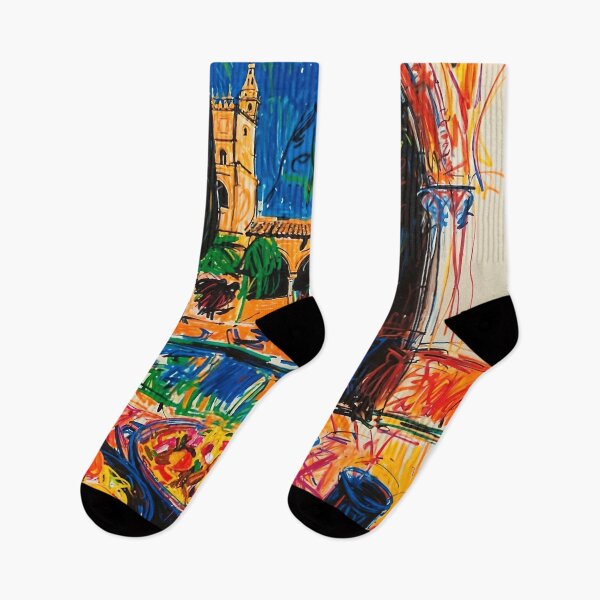 Item preview, Abstract Spanish Artwork - Alhambra & Paella and Tapas designed and sold by feether-store.