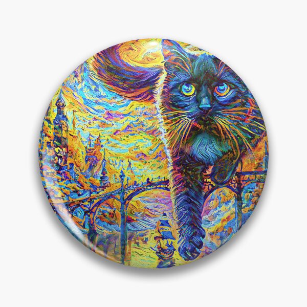 Item preview, Stylised castle and cat. DeepDream designed and sold by blackhalt.