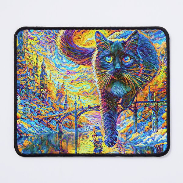 Item preview, Stylised castle and cat. DeepDream designed and sold by blackhalt.