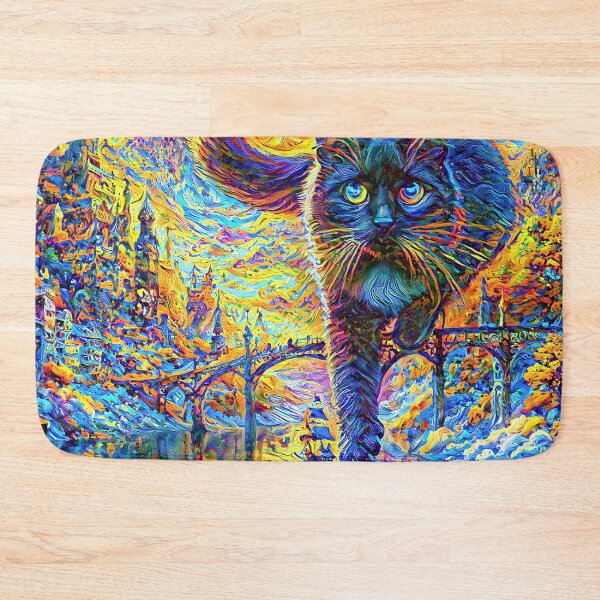 Item preview, Stylised castle and cat. DeepDream designed and sold by blackhalt.