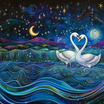 Artwork thumbnail, Mystical Swans by LoveByCasha