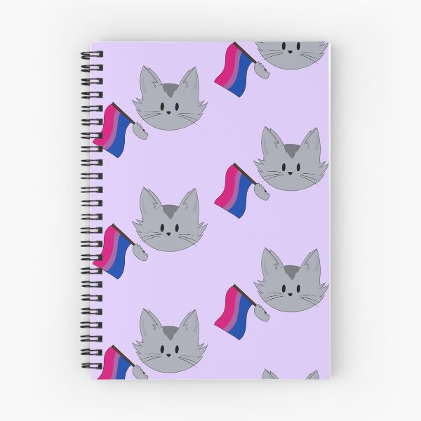 Artikelvorschau, Bi-Pride-Flaggen-Katze entworfen und verkauft von InkMoonFox.