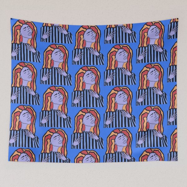 Item preview, Ladies with Brows-Striped Sweater designed and sold by PinchaBoho.