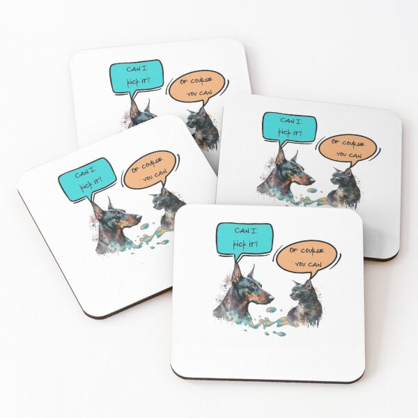 Item preview, Can I Kick It ? Of Course you can, Dog and Cat  designed and sold by KoumlisArt.