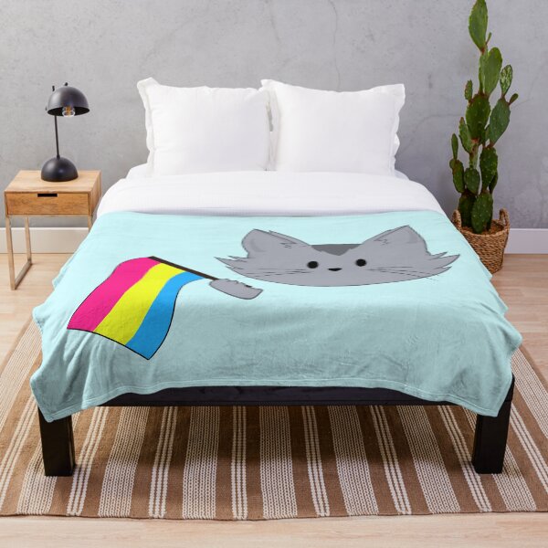 Item preview, Gato de la bandera del orgullo pan designed and sold by InkMoonFox.
