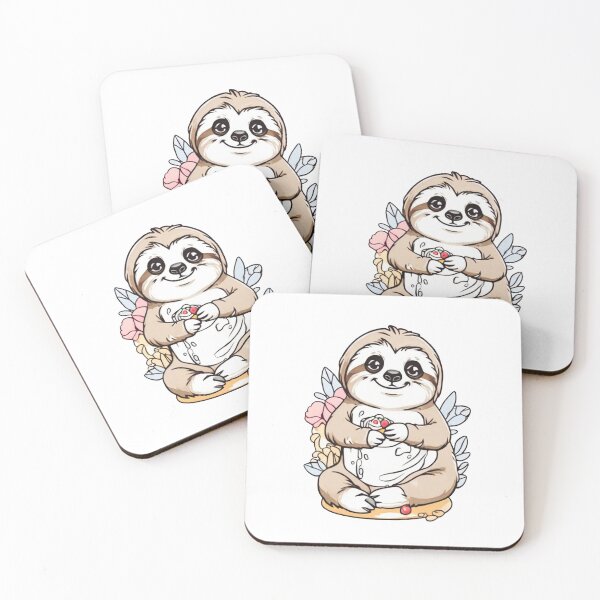 Item preview,  cute sloth eating sushi designed and sold by Karaz's Animal Kingdom.
