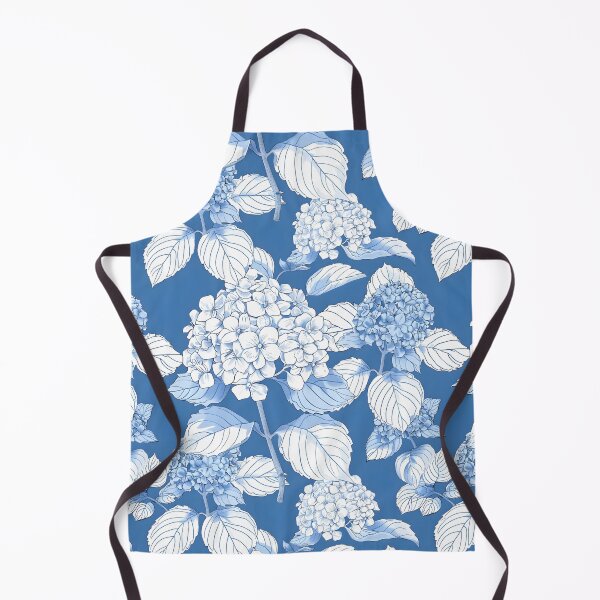Item preview, Hydrangea Flower white lines light blue background designed and sold by kizenya.
