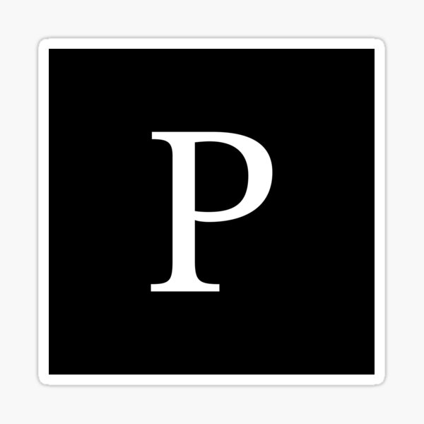 Artikel-Vorschau von Schwarzes grundlegendes Monogramm P, designt und verkauft von rewstudio.