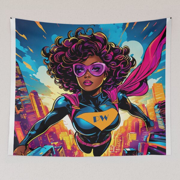 Item preview, Superhero power woman designed and sold by LuckyFamily.