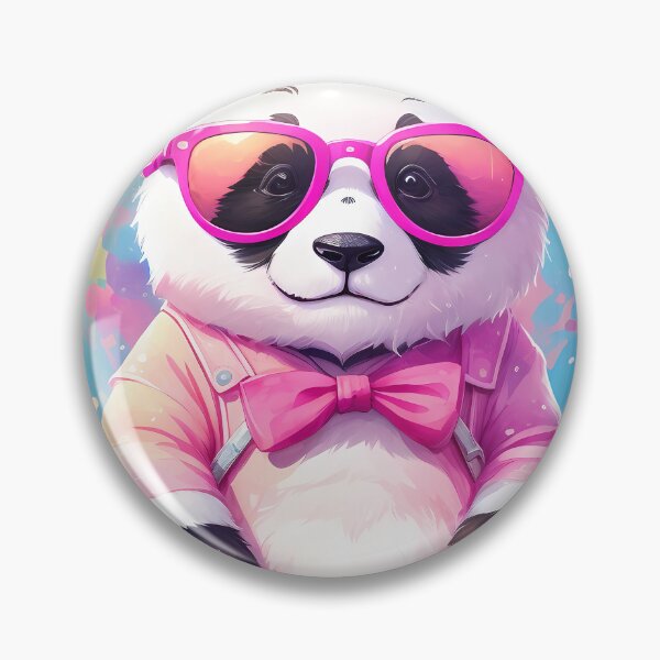Item preview, Panda with sunglasses, cool, animal, kids, beautiful, pink designed and sold by Cyber Kids.