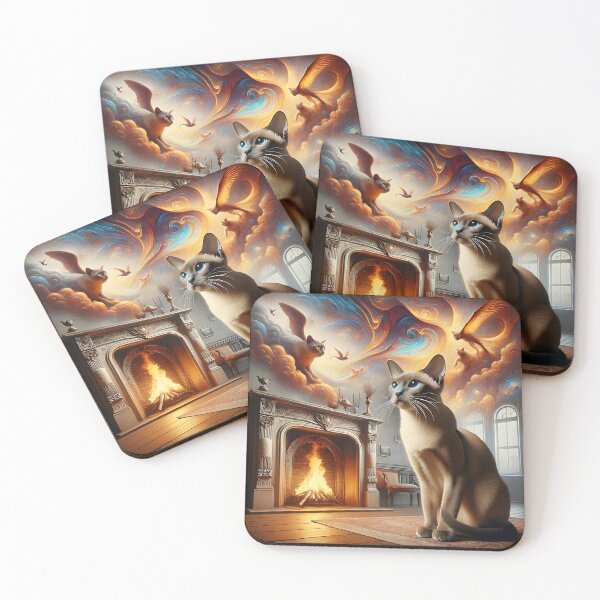 Item preview, Burmese Cat Surrealist Style  designed and sold by CatspirationArt.