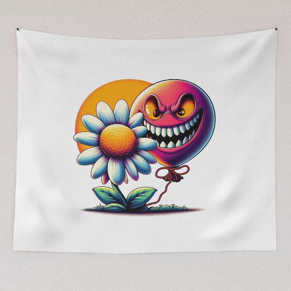 Item preview, Angry balloon with beautiful flower designed and sold by Bukhisz.
