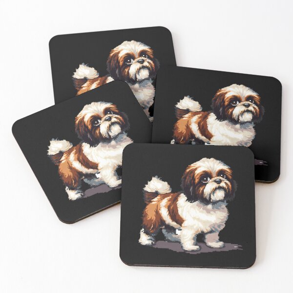 Item preview, Pixel Portrait Shih Tzu designed and sold by CUTEDOGGIEZ.