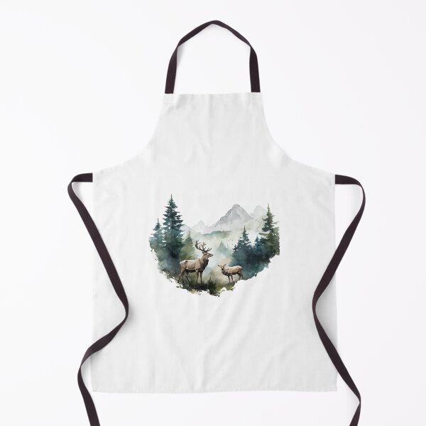 Artikelvorschau, Schöne Landschaft mit Hirsch & Berge, Geschenk Wandern entworfen und verkauft von Andrea-Design.