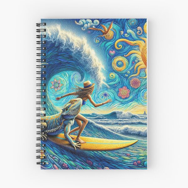 Item preview, Mandala Sky Surfer Girl With Bearded Dragon designed and sold by bunnyboiler.