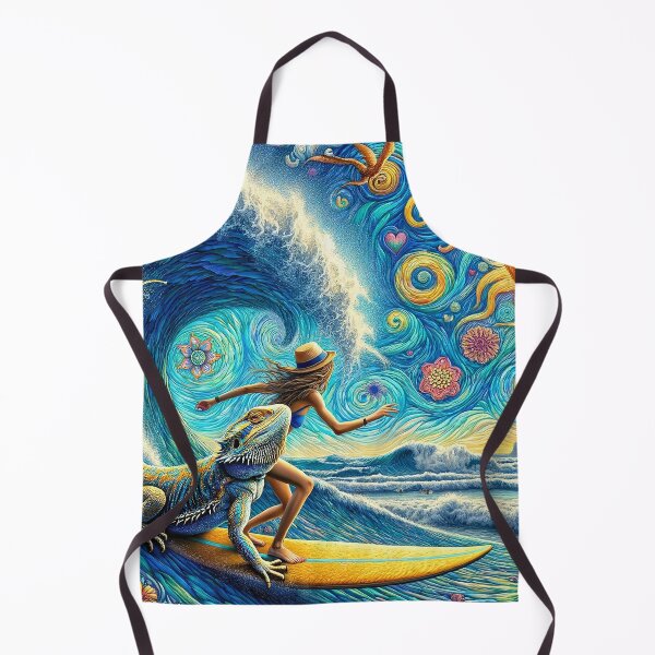 Item preview, Mandala Sky Surfer Girl With Bearded Dragon designed and sold by bunnyboiler.