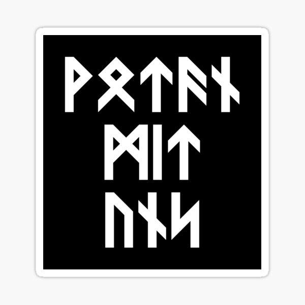 WOTAN WITH US (Wotan mit uns) Runes Sticker