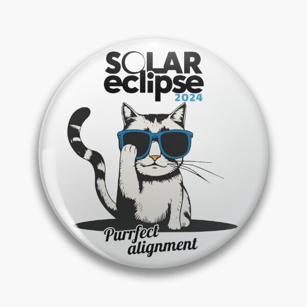 Item preview, Purrfect alignement - Solar Eclipse 2024 designed and sold by BobaTeeStore.