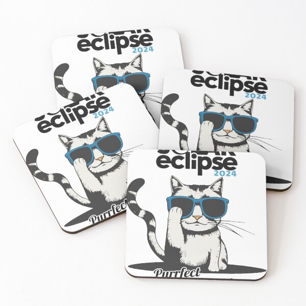 Item preview, Purrfect alignement - Solar Eclipse 2024 designed and sold by BobaTeeStore.