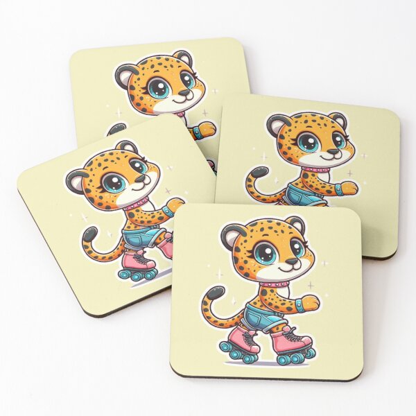 Item preview, Elegant Cheetah Skater designed and sold by StickerStudio27.