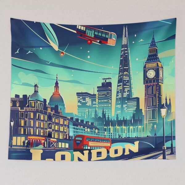 Item preview, Retro London  Illustration designed and sold by nomiraclehere.