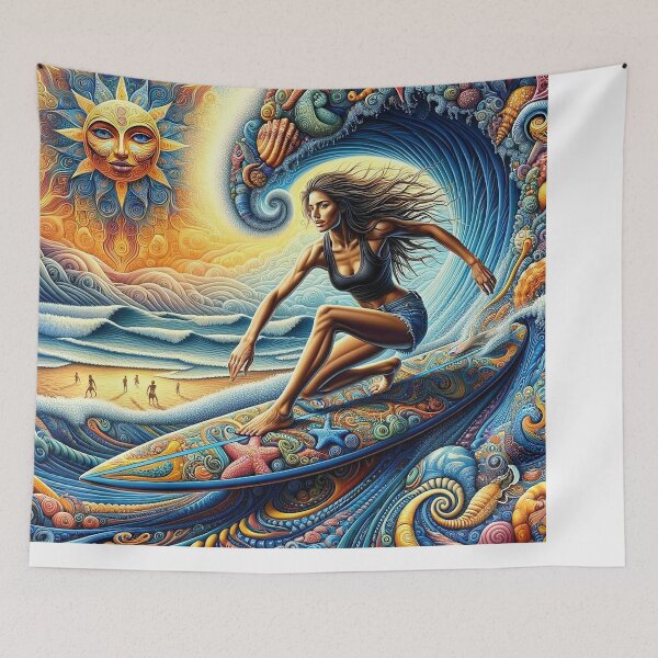 Item preview, Surfer Girl Sea Shells designed and sold by bunnyboiler.