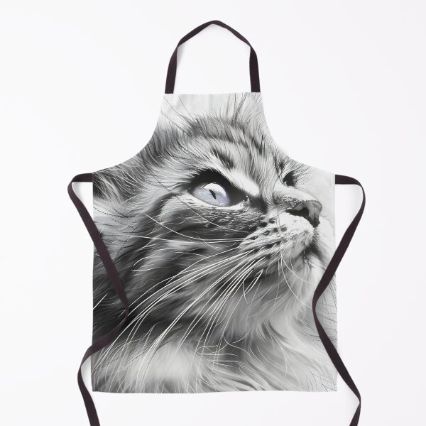 Artikelvorschau, Schwarz-weiße Katze-Bleistiftzeichnung entworfen und verkauft von Pencil-Art.