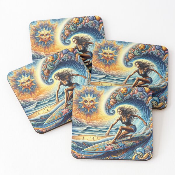 Item preview, Surfer Girl Sea Shells designed and sold by bunnyboiler.