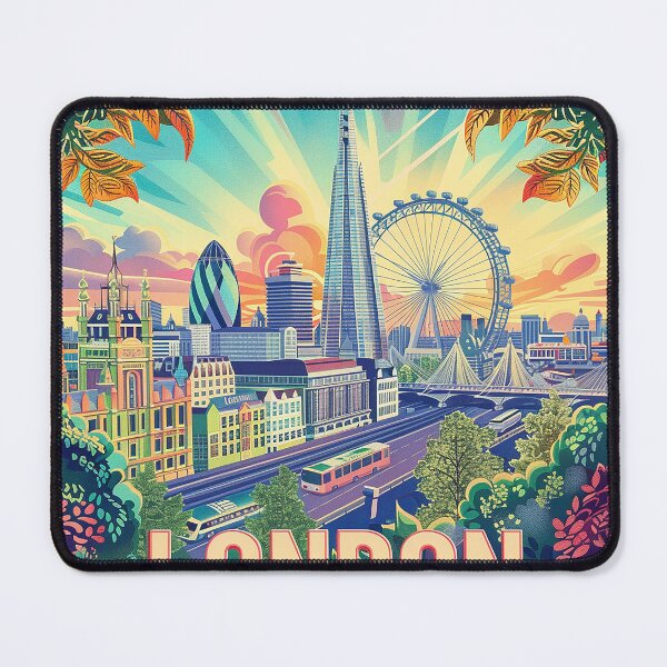 Item preview, Retro London Illustration designed and sold by nomiraclehere.