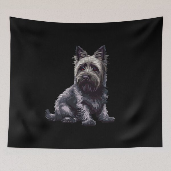 Item preview, 16-bit Pixel Art Skye Terrier designed and sold by CUTEDOGGIEZ.