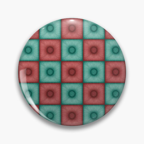 Item preview, Chess pattern from "Pouf" tiles the aquamarine color and burnt umber color designed and sold by Cherevan.