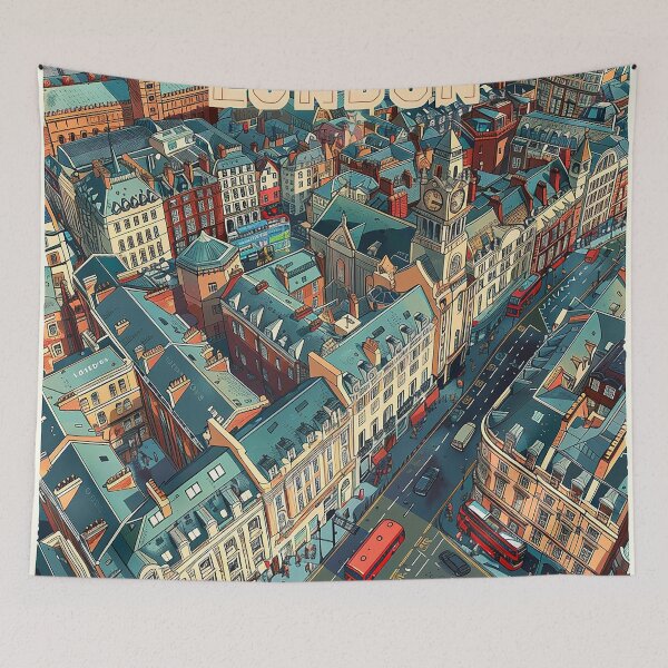 Item preview, Retro London  Illustration designed and sold by nomiraclehere.