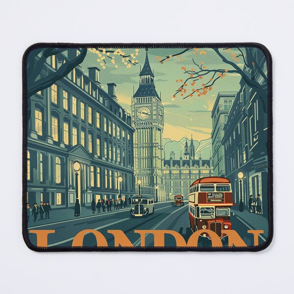Item preview, Retro London Illustration designed and sold by nomiraclehere.
