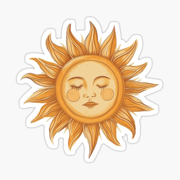 Item preview, Sunflower Face - Dreaming designed and sold by Gentle Echoes Art.