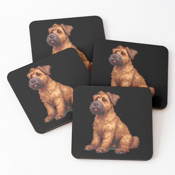 Item preview, 16-bit Pixel Art Soft-coated Wheaten Terrier designed and sold by CUTEDOGGIEZ.
