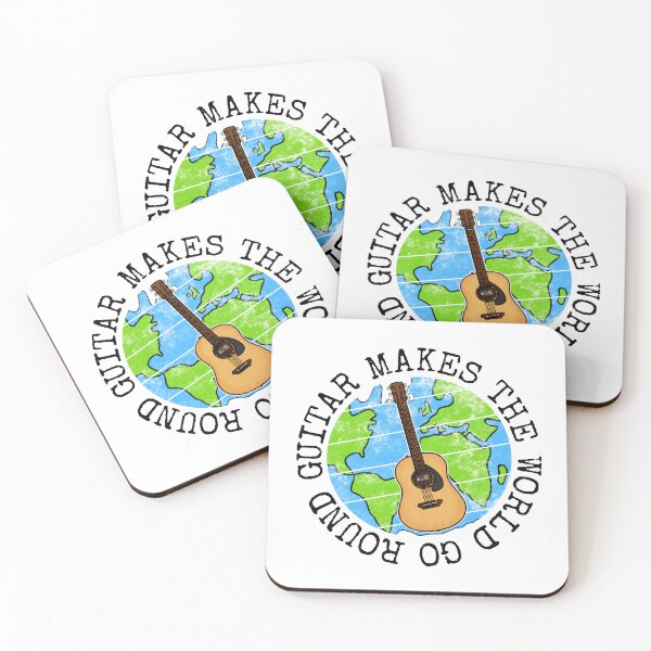 Item preview, Guitar Makes The World Go Round, Acoustic Guitarist Earth Day designed and sold by doodlerob.