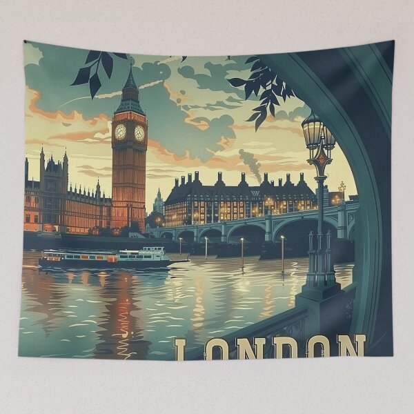 Item preview, Retro London  Illustration designed and sold by nomiraclehere.
