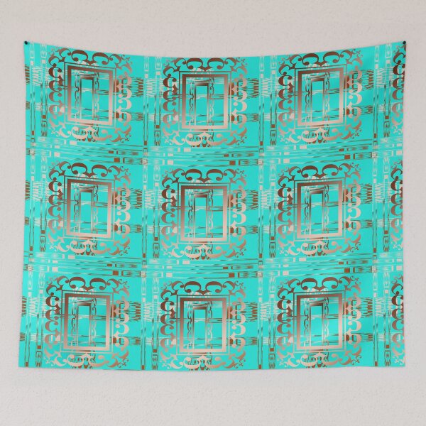 Item preview, Turquoise and Copper Abstract Digital Art By Aimee L Maher designed and sold by AimeeLMaher.
