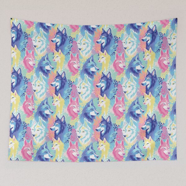 Item preview, pastel wolves designed and sold by YuliaHulia.