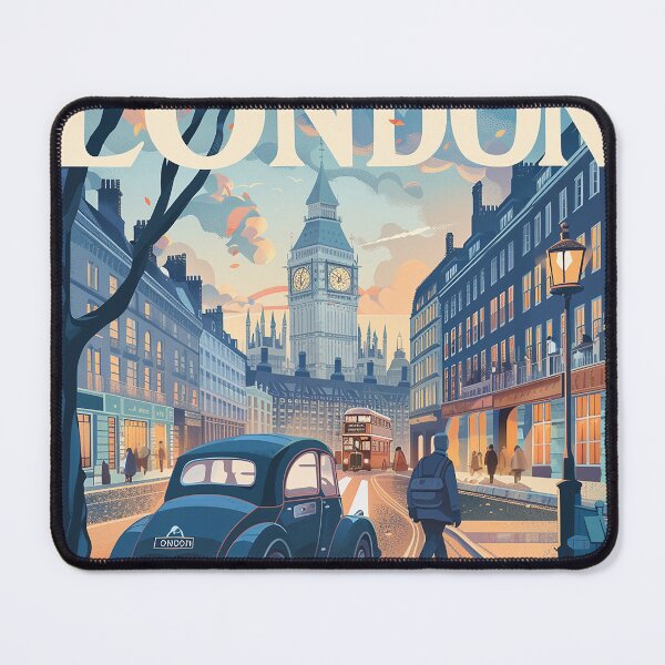 Item preview, Retro London Illustration designed and sold by nomiraclehere.