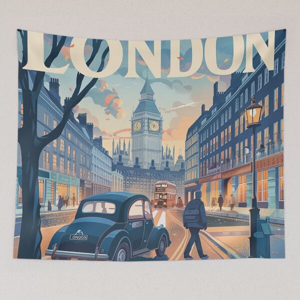 Item preview, Retro London  Illustration designed and sold by nomiraclehere.
