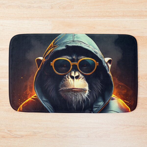 Item preview, Rap style monkey with glasses designed and sold by LuckyFamily.
