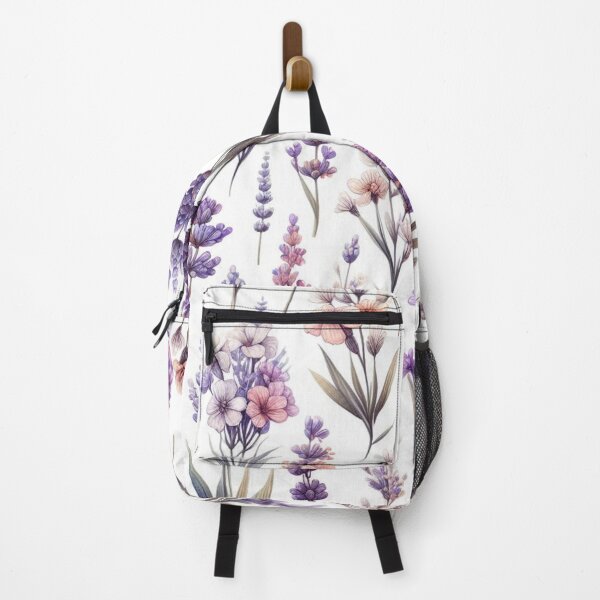 Item preview, watercolor nature, Lavande, watercolor floral, black background designed and sold by asbno19.