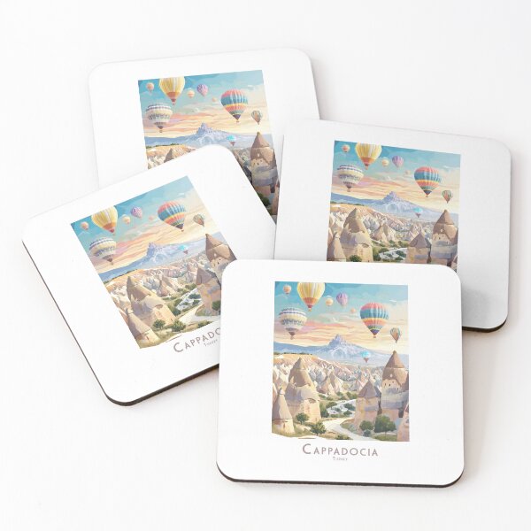 Item preview, Vintage travel poster - Cappadocia, Türkiye: Retro travel destination with minimal design designed and sold by pod24.