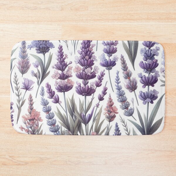 Item preview, watercolor nature, Lavande, watercolor floral, white background designed and sold by asbno19.