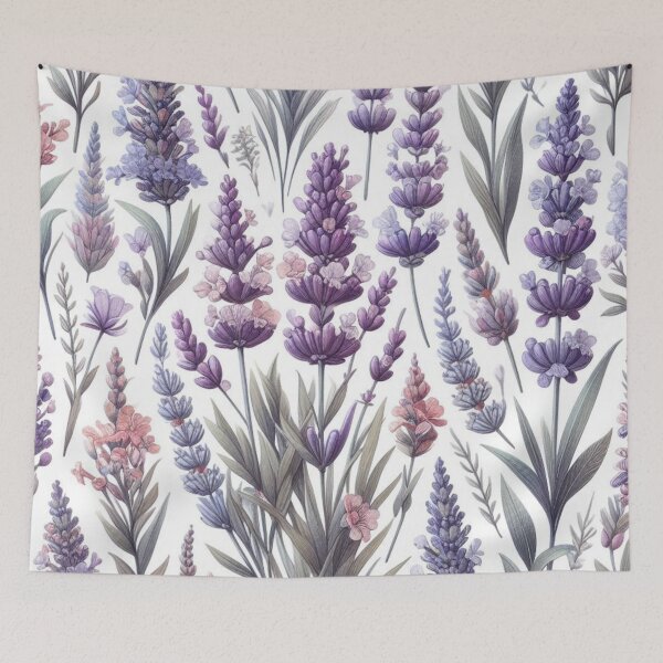 Item preview, watercolor nature, Lavande, watercolor floral, white background designed and sold by asbno19.