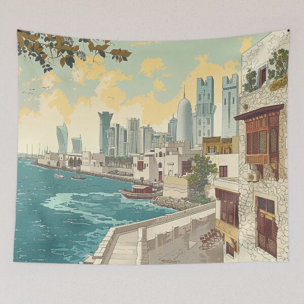 Item preview, Qatar Digital Illustration designed and sold by ComicsFactory.