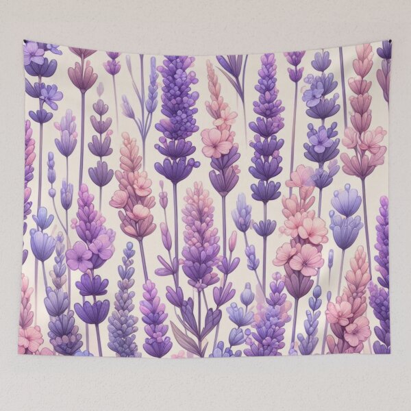 Item preview, watercolor nature, Lavande, watercolor floral, white background designed and sold by asbno19.